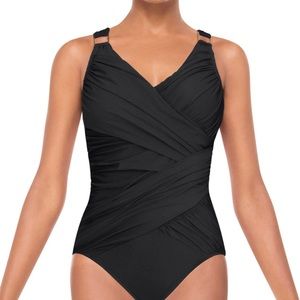 NWT Spanx Slimming Bathing Suit in Black, Size 14
